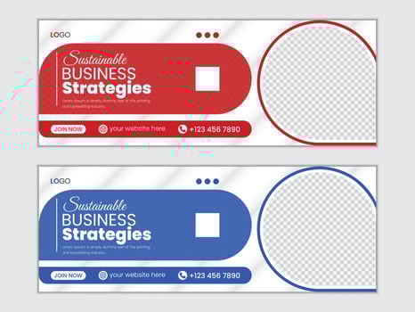 Professional creative corporate fb or facebook cover design vector