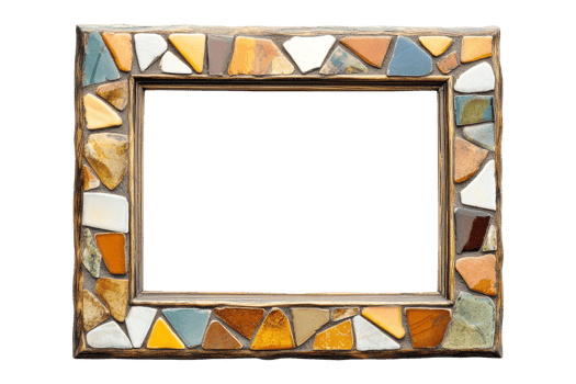 Decorative mosaic frame home image studio close-up png