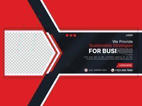 Modern creative corporate fb or facebook cover banner design vector