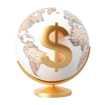 Global financial insights business globe modern office png