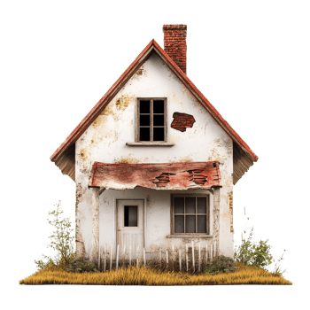 Abandoned house rural area photography nature close-up png