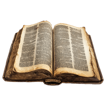 Torah jewish book open isolate on transparent background png