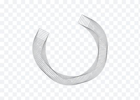 Abstract 3D Wireframe Shape vector