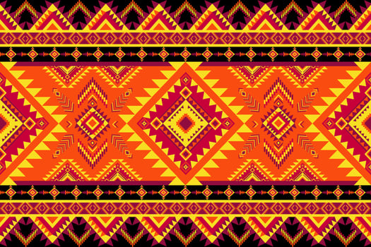 Native American in orange tone color vector