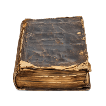 an old book on transparent background png