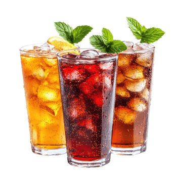 Flavored Soda isolate on transparent background png