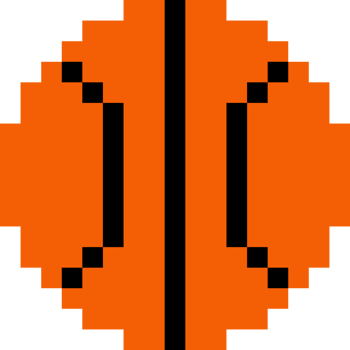 Basketball icon. 8-bit Basketball. Sports pixel style png