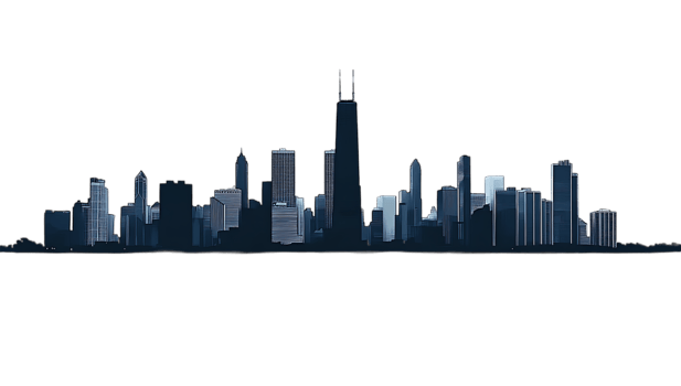 Chicago skyline illustration png