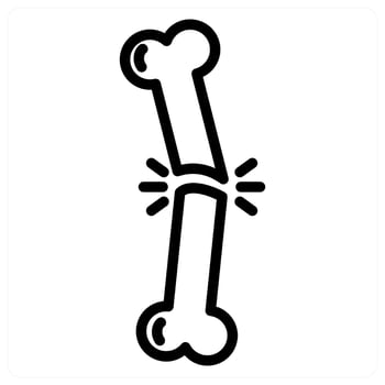 Cracked Bone icon concept vector