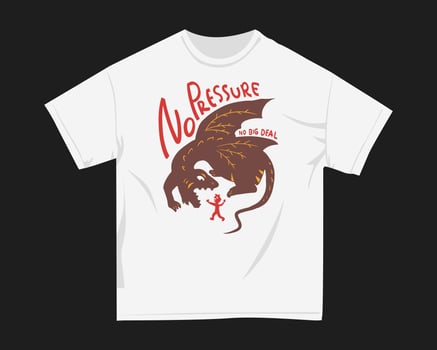 No pressure Naive cartoon t shirt design for print vector