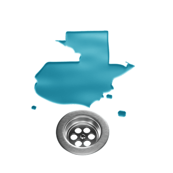 Guatemala Water Map With Drainage Metal Sink Save Water And Water Wastage Concept 3D Illustration png
