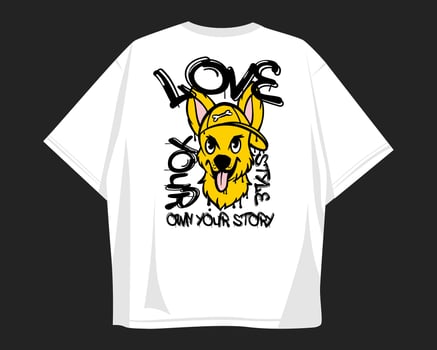 Love your style, Graffiti urban t shirt design for print vector
