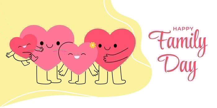 Happy Family Day greeting banner vector