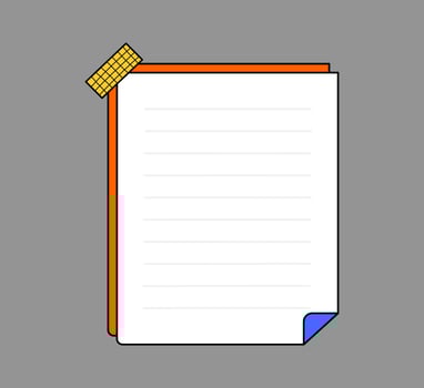 Paper Sheet with Adhesive Tape Illustration vector