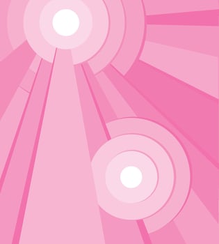 Pink Abstract Sunburst. Radiant Light with Retro Futuristic Design vector