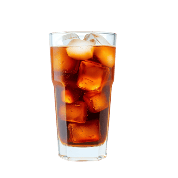 Refreshing Iced Drink in a Glass png