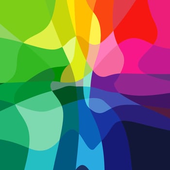 Abstract stained glass colorful texture. Artistic background. Copy space design. Graphic template with curved lines and stained glass pattern. Backdrop concept. Blue, red, green, pink and yellow color vector
