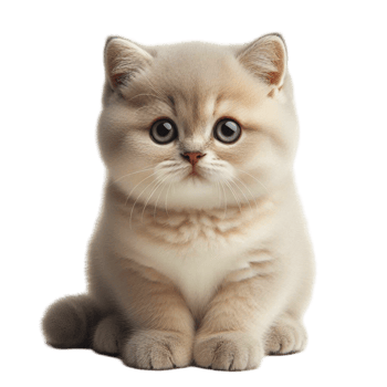 Tiny Adorable Kitten Sitting Pose Digital Art png