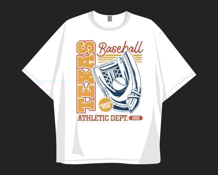 Texas baseball, Vintage baseball graphic t shirt design for print vector