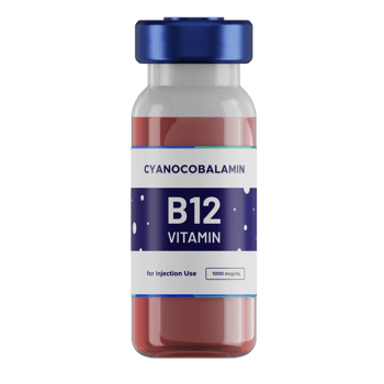 A vial of B12 vitamin for injection use png