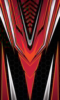 Abstract geometric red stripes sublimation jersey design vector