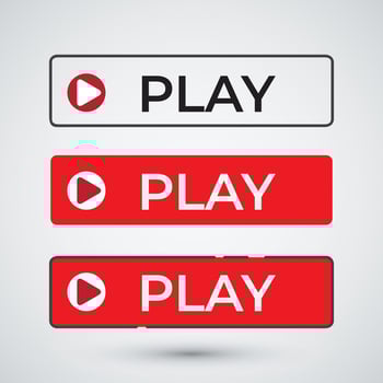 Play button on white background vector