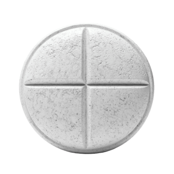 round, textured stone with cross pattern on its surface, symbolizing strength and stability png