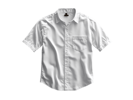 Plain short sleeve shirt with pocket, casual style, versatile wear png