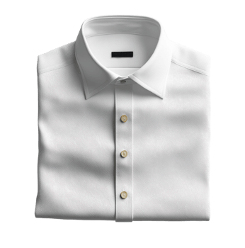 neatly folded white dress shirt with buttons and collar, perfect for formal occasions png
