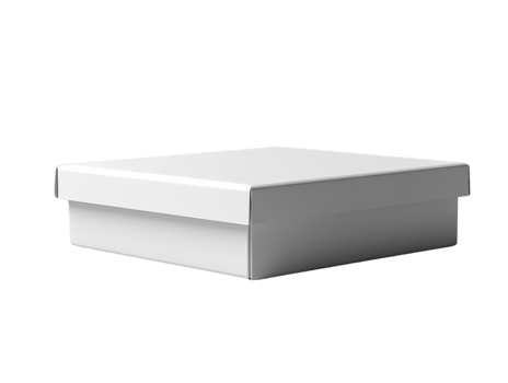 clean, white gift box with lid, perfect for packaging presents or products png