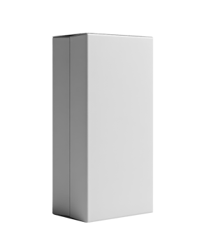 Minimalist white box packaging for product display, ideal for branding png