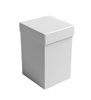 clean, modern white box with lid, perfect for packaging or storage png