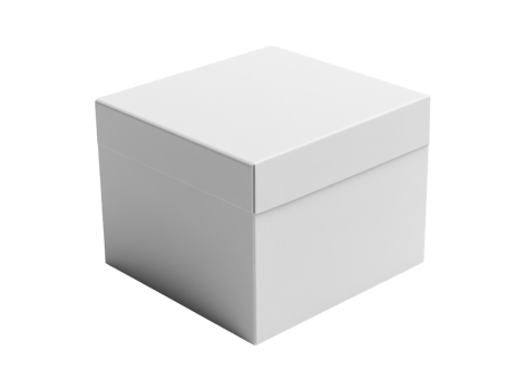 plain white square box with lid, perfect for storage or gifts png