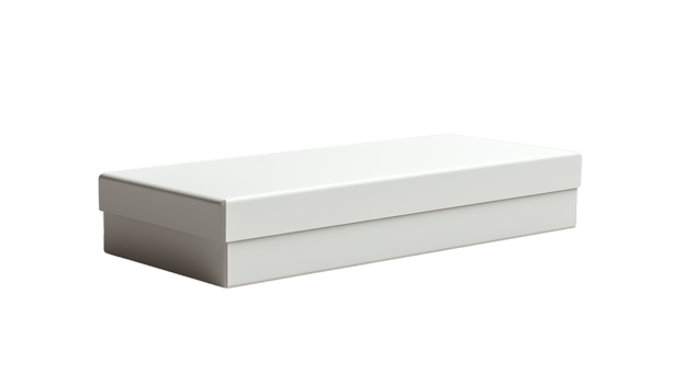 sleek white storage box with smooth finish, perfect for organizing items png
