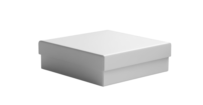 White gift box with smooth surface, perfect for any occasion png