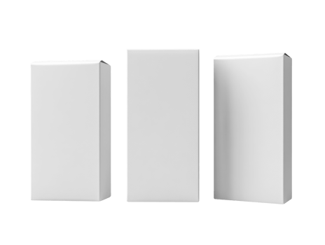 Minimalist white blocks in various heights, perfect for display or design png