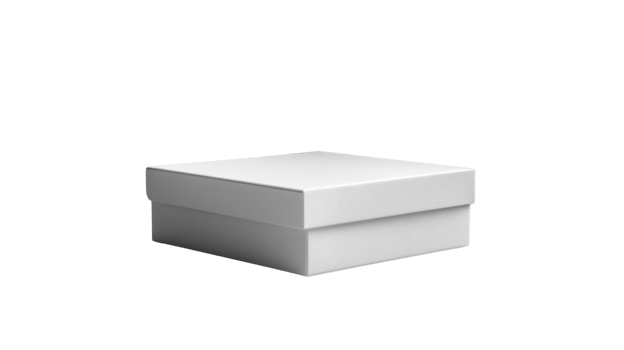 simple white gift box with lid, perfect for various occasions png