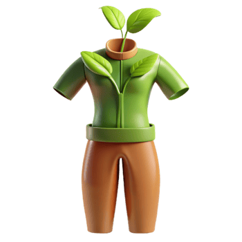 Sustainable Fashion Growing Style, Eco-Friendly Clothing png