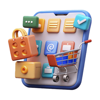 Mobile Shopping App Secure Online Transactions png