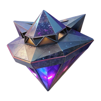 Cosmic Gem Futuristic Spaceship Design png
