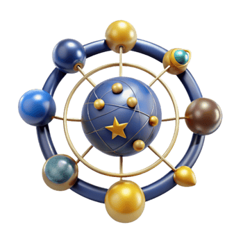 Celestial Sphere Interconnected Planetary System png