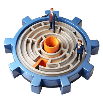 Navigating Complex Business Challenges A Maze Metaphor png