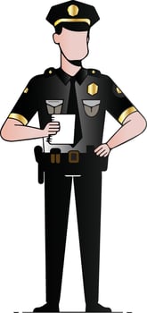 Police officer clip art vector