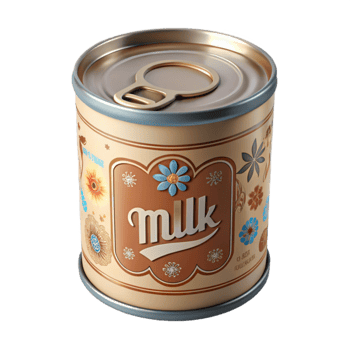 Retro Milk Can Design Vintage Packaging Illustration png