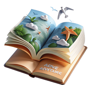 Open Book Adventure Tropical Island Escape png