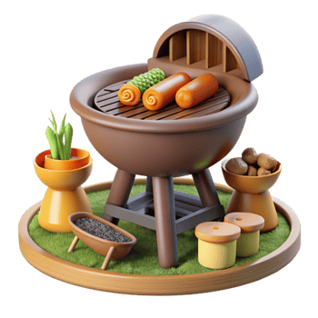 Summer BBQ Grill Food, Fun Outdoor Cooking png