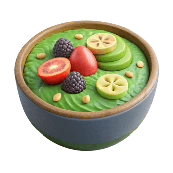Vibrant Fruit Green Smoothie Bowl png