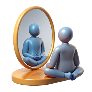 Inner Peace Finding Self-Reflection Through Meditation png
