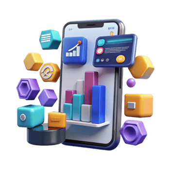 Mobile App Data Visualization Charts, Graphs, and UI Design png