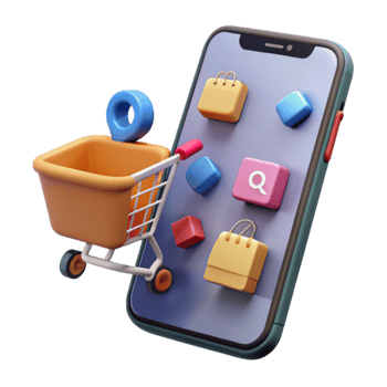Mobile Shopping Cart Online Retail Experience png